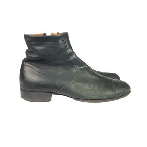 FIORENTINI + BAKER Spring Black Leather Booties Women’s Size 9 Made In Italy